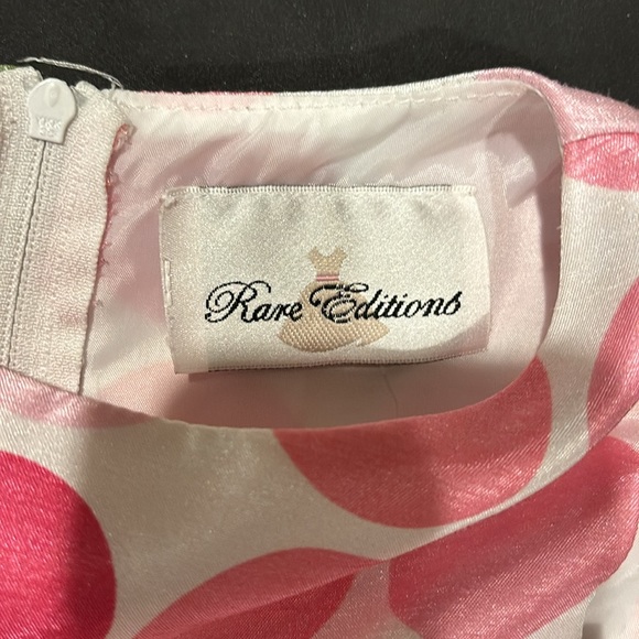 LAST CHANCE - Rare Editions Easter Dress in White/Pink/Green Size 5 - Picture 6 of 7